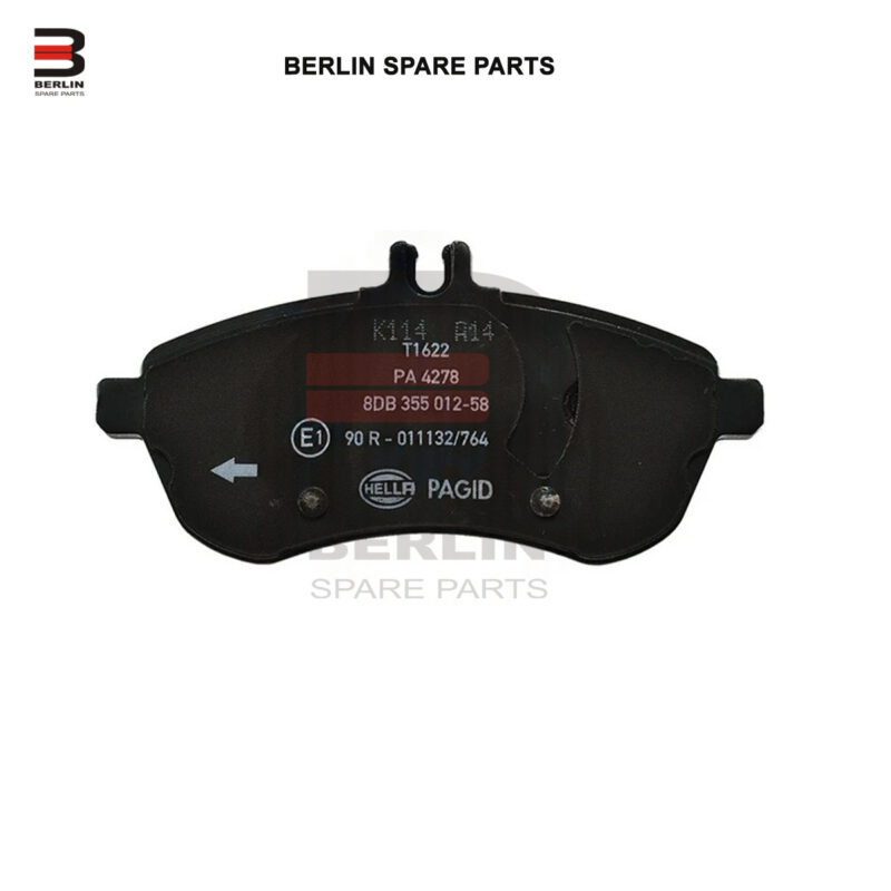 MERCEDES-BENZ C CLASS W204 FRONT BRAKE PAD, 8DB 355 012-581, HELLA, 0054200820
