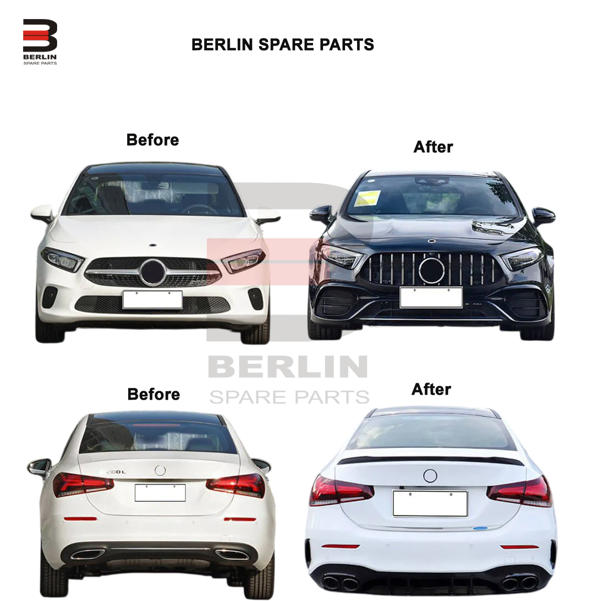 Mercedes A-Class Sedan W177 (2019-2022), Body Kit AMG A45 Look, China - Image 2