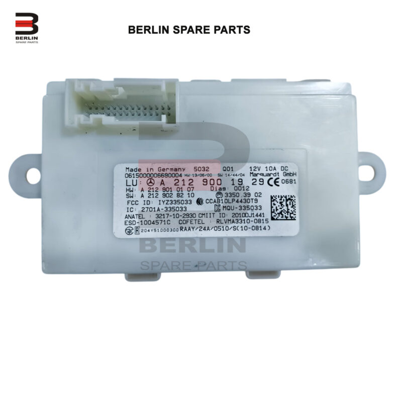 MERCEDES-BENZ E CLASS W212 KEYLESS GO CONTROL MODULE, USED PARTS, 2129001929