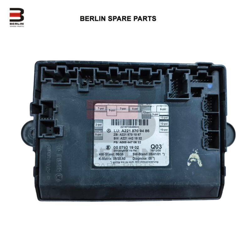 MERCEDES-BENZ S CLASS W221 DOOR  CONTROL MODULE,USED PARTS,2218709486