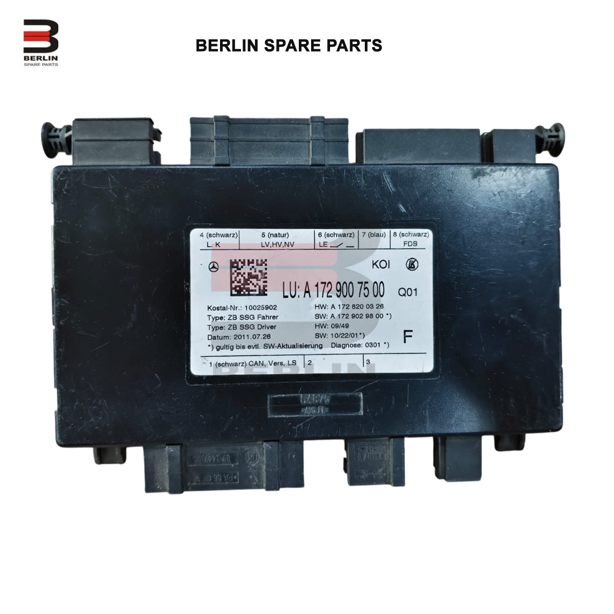 MERCEDES-BENZ C CLASS W204 SEAT CONTROL MODULE, USED PARTS, 1729007500