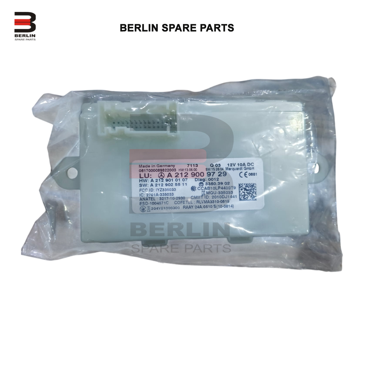 MERCEDES-BENZ E CLASS W212 KEYLESS GO CONTROL MODULE, USED PARTS , 2129009729