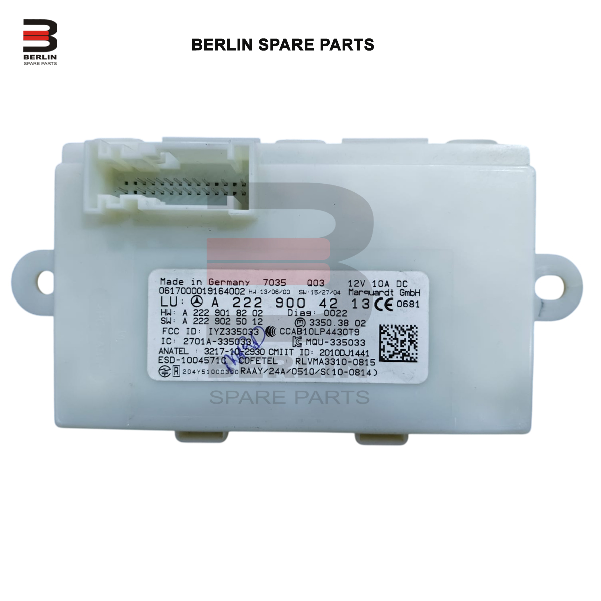 MERCEDES-BENZ S CLASS W222 KEYLESS GO CONTROL MODULE, USED PARTS, 2229004213