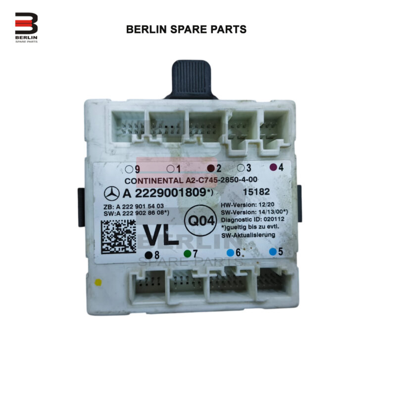 MERCEDES-BENZ S CLASS  W222  DOOR CONTROL MODULE, USED PARTS, 2229001809