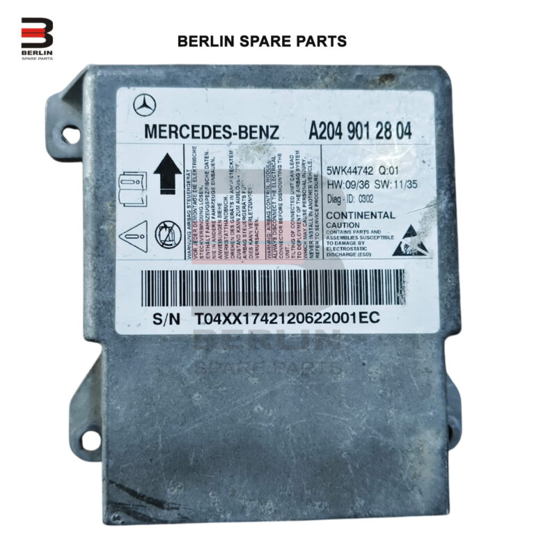MERCEDES-BENZ C CLASS  W204  AIR BAG CONTROL UNIT, USED PARTS, 2049012804
