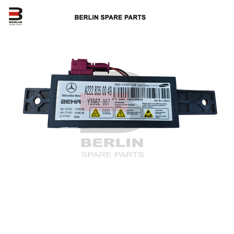 MERCEDES-BENZ S CLASS W222  AIR IONIZER MODULE SENSOR, ATC, 2228350049