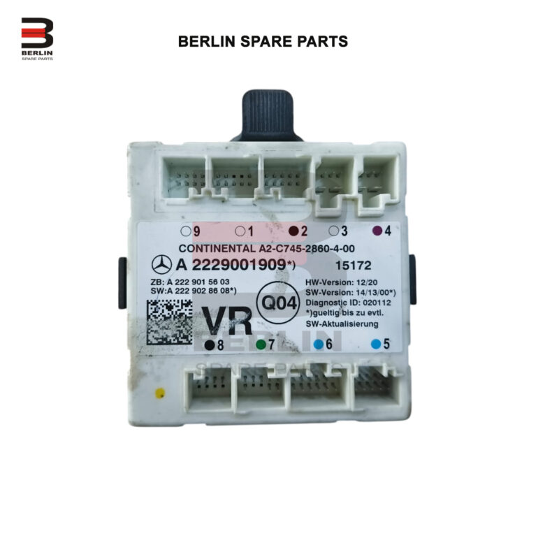 MERCEDES-BENZ S CLASS  W222  DOOR CONTROL MODULE, USED PARTS, 2229001909