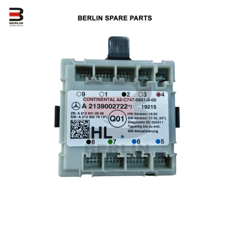 MERCEDES-BENZ E CLASS  W213  DOOR CONTROL MODULE, USED PARTS, 2139002722