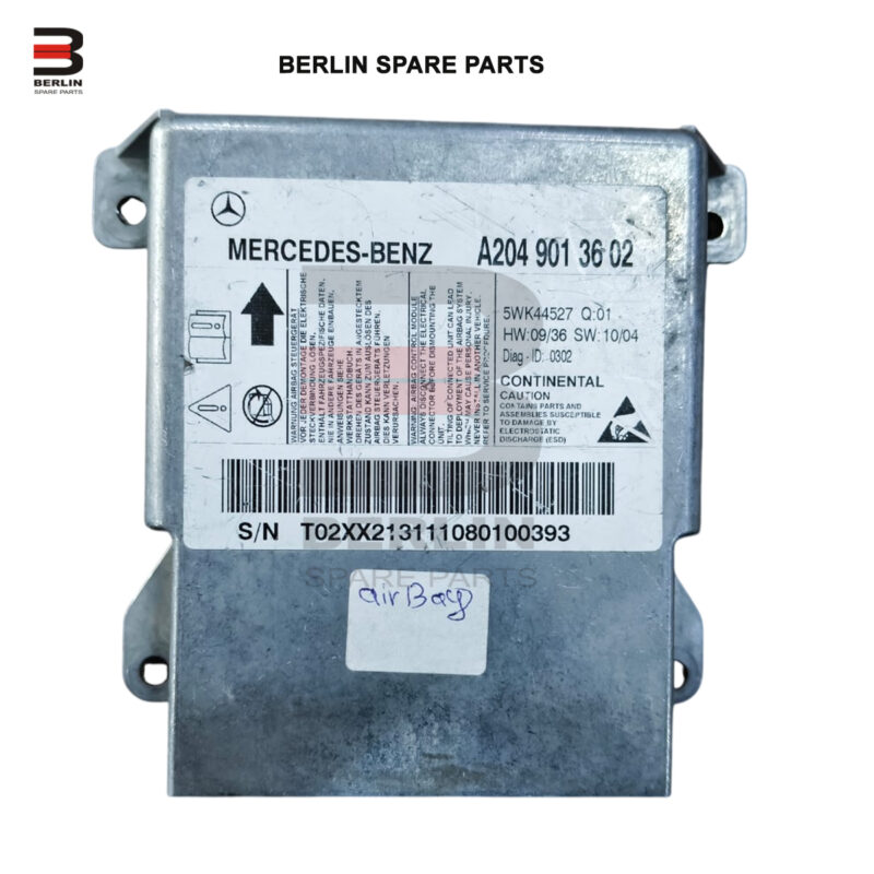 MERCEDES-BENZ C CLASS  W204  AIR BAG CONTROL UNIT, USED PARTS, 2049013602