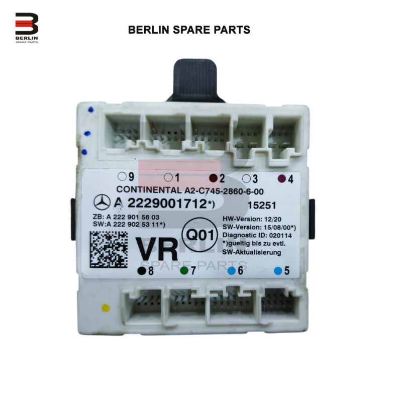 MERCEDES-BENZ S CLASS  W222  DOOR CONTROL MODULE, USED PARTS, 2229001712