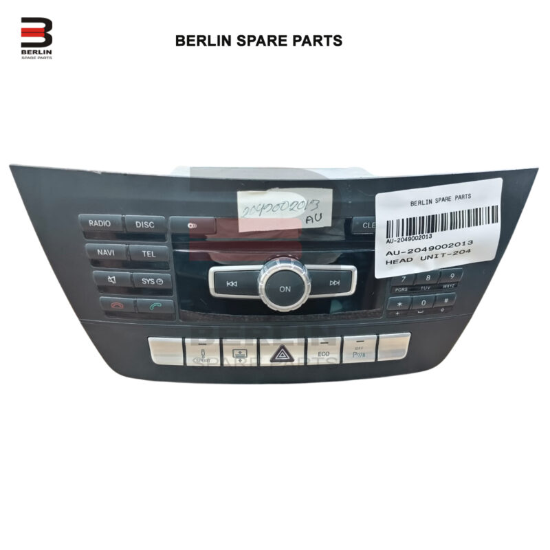 MERCEDES BENZ C CLASS W204 AUDIO HEAD UNIT, USED PARTS, 2049002013