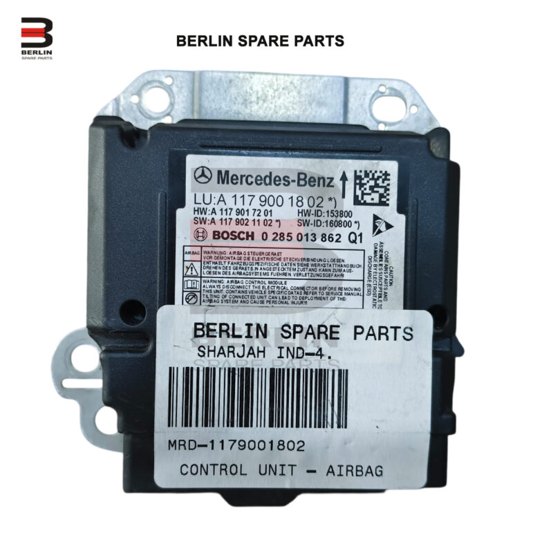 MERCEDES-BENZ CLA CLASS  W117  AIR BAG CONTROL UNIT, USED PARTS, 1179001802