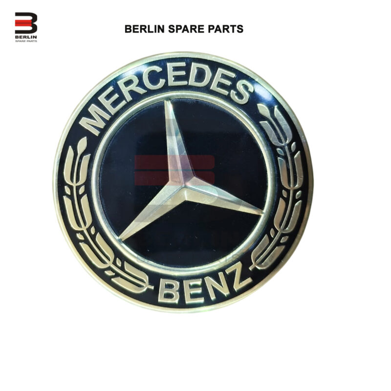 MERCEDES S-CLASS  WHEEL CENTER CAP LOGO GOLD BLACK, GENUINE, 1714000025