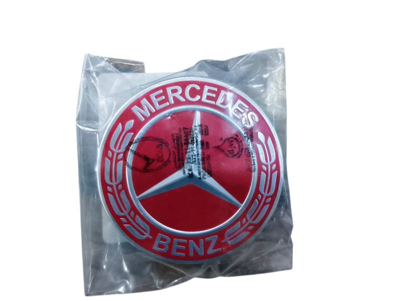 MERCEDES S-CLASS  WHEEL CENTER CAP LOGO RED, GENUINE 1714000025